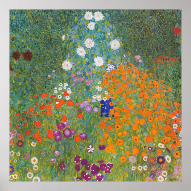Poster Jardin agricole avec Crucifix — Gustav Klimt (Devant)