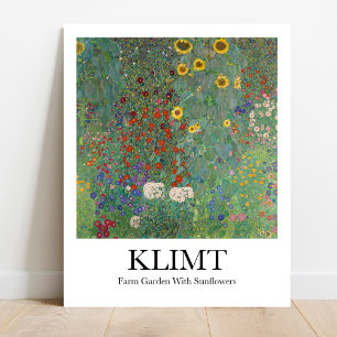 Poster Jardin agricole avec tournesol par Gustav Klimt