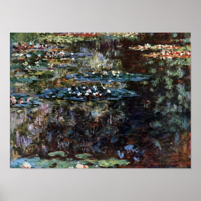 Poster Jardin aquatique à Giverny, France par Claude Mone (Devant)