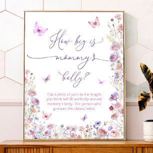 Poster Jardin aux papillons Quelle taille est le ventre d