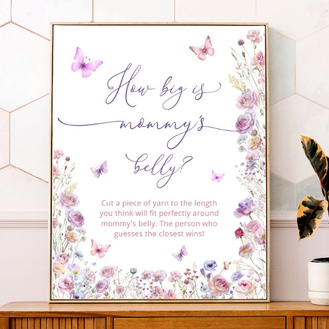 Poster Jardin aux papillons Quelle taille est le ventre d (Créateur téléchargé)