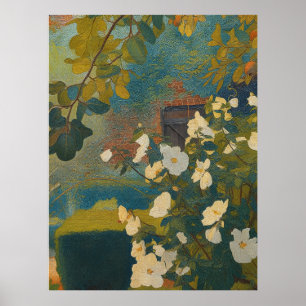 Poster Jardin Blanc