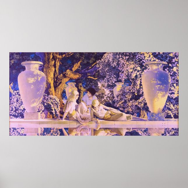 Poster Jardin d'Allah, par Maxfield Parrish (Devant)
