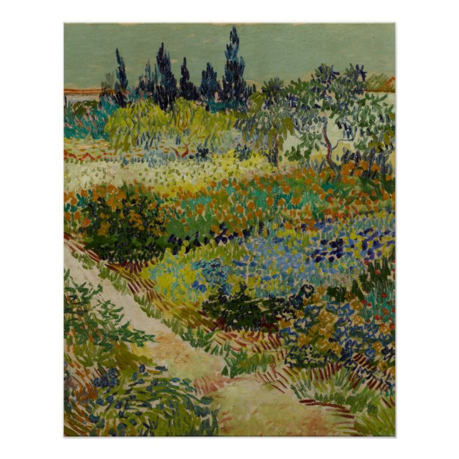 Poster Jardin d'Arles - Vincent Van Gogh (Devant)