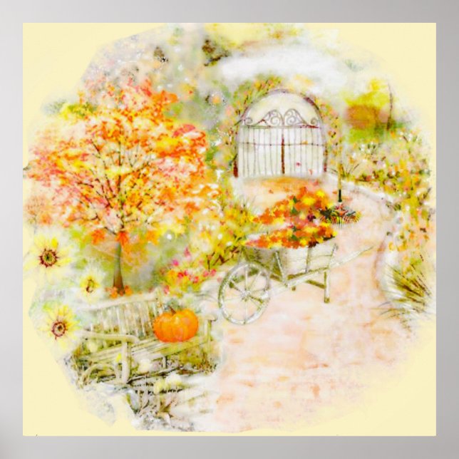 Poster Jardin d'automne (Devant)