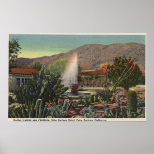 Poster Jardin de cactus, hôtel de Palm Springs