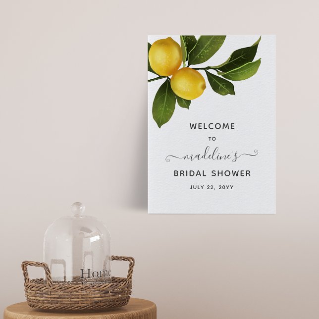 Poster Jardin de Citron Moderne de Mariage : Bienvenue (Créateur téléchargé)