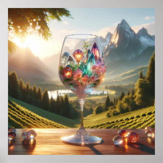 Poster Jardin de cristal en verre