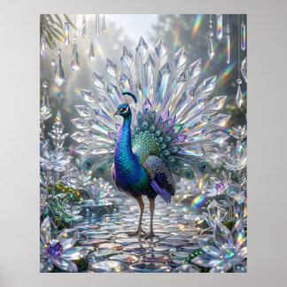 Poster Jardin de cristal Prism Peacock