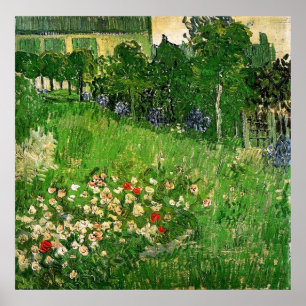 Poster Jardin de Daubigny par Van Gogh