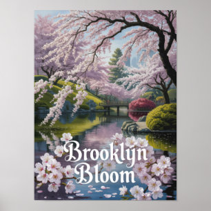 Poster Jardin de fleurs de cerisier de Brooklyn Bloom