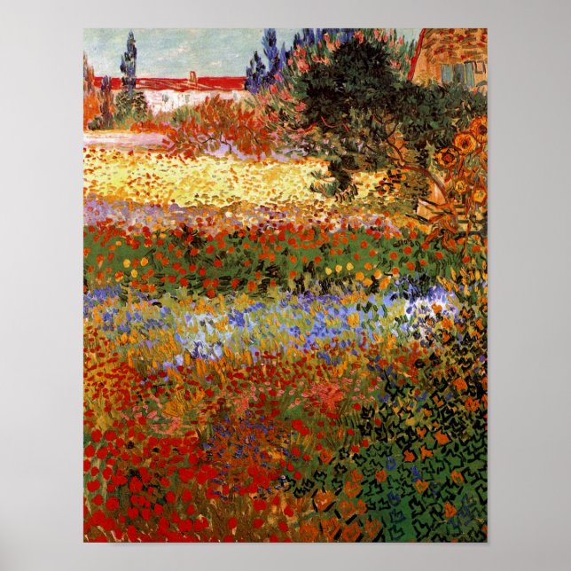 Poster Jardin de fleurs (F430) Van Gogh Art (Devant)
