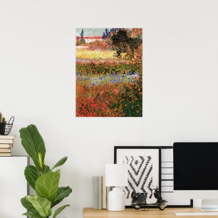 Poster Jardin de fleurs par Vincent van Gogh