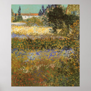 Poster Jardin de fleurs par Vincent van Gogh