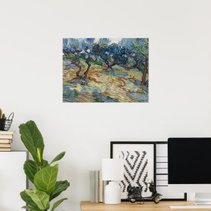 Poster Jardin de Gethsémani, Mont des Oliviers par van Go
