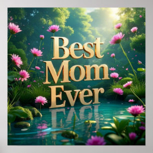 Poster Jardin de la forêt lunaire pour la fête des mères