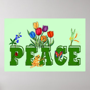 Poster Jardin de la paix