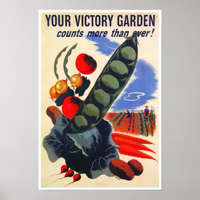 Poster Jardin de la Victoire 2ème guerre mondiale (Devant)