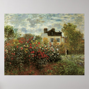 Poster Jardin de Monet à Argenteuil par Claude Monet