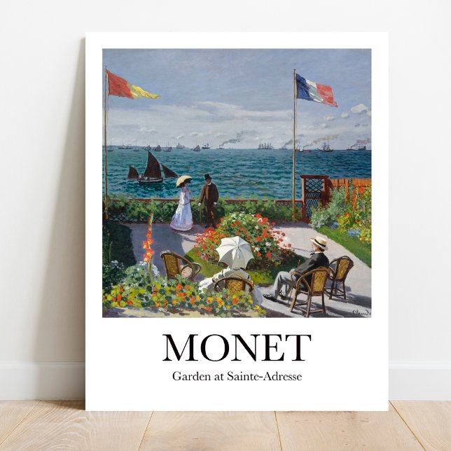 Poster Jardin de Sainte-Adresse par Claude Monet (Monet's Impressionist Escape: "Garden at Sainte-Adresse" Poster! Bring sunshine home)