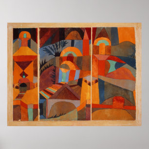 Poster Jardin de temple de Paul Klee extra de grande