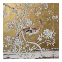 Jardin de thé Oriental Doré avec Peacock subtil