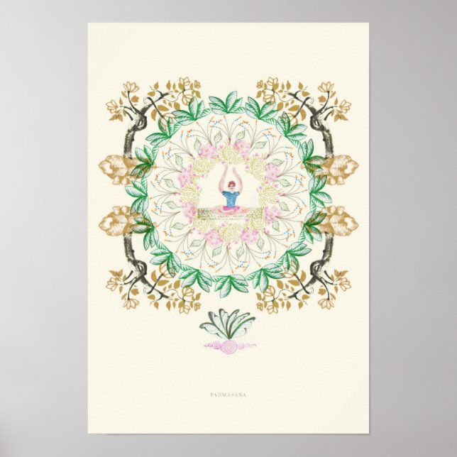 Poster Jardin de yoga I (Devant)