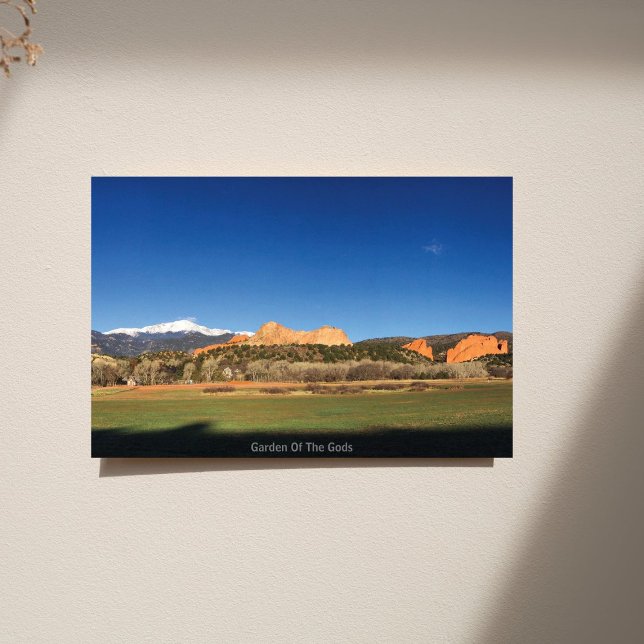 Poster Jardin des dieux avec la neige plafonné Pikes Peak (Créateur téléchargé)