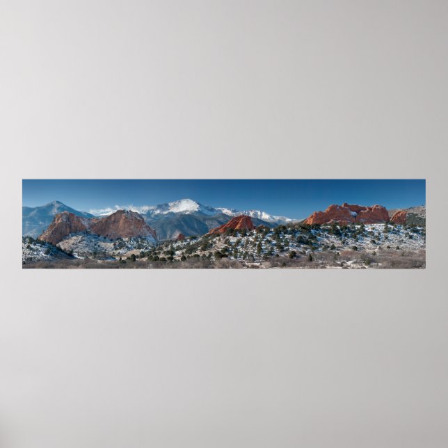 Poster Jardin des Dieux Panorama Pittoresque (Devant)