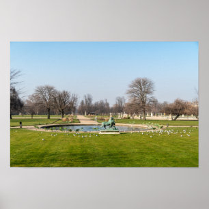 Poster Jardin des Tuileries en hiver - Paris
