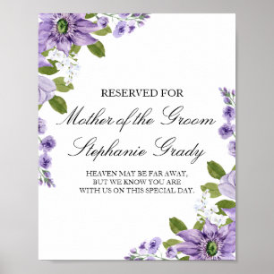 Poster Jardin d'été Aquarelle Floral Mariage Réservé
