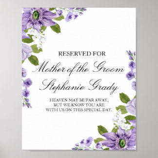 Poster Jardin d'été Aquarelle Floral Mariage Réservé