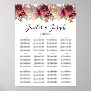 Poster Jardin d'été Aquarelle Mariage floral