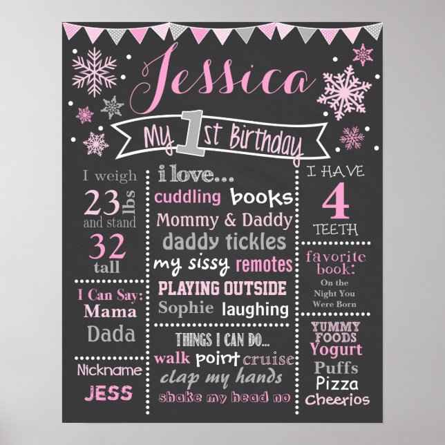 Poster Jardin d'hiver Onederland - Fille (Devant)