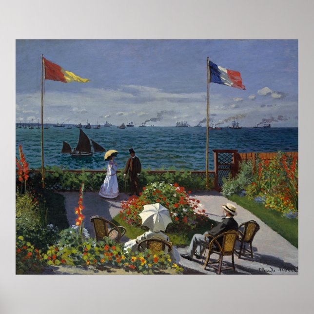 Poster Jardin du Monet à Sainte-Adresse (Devant)