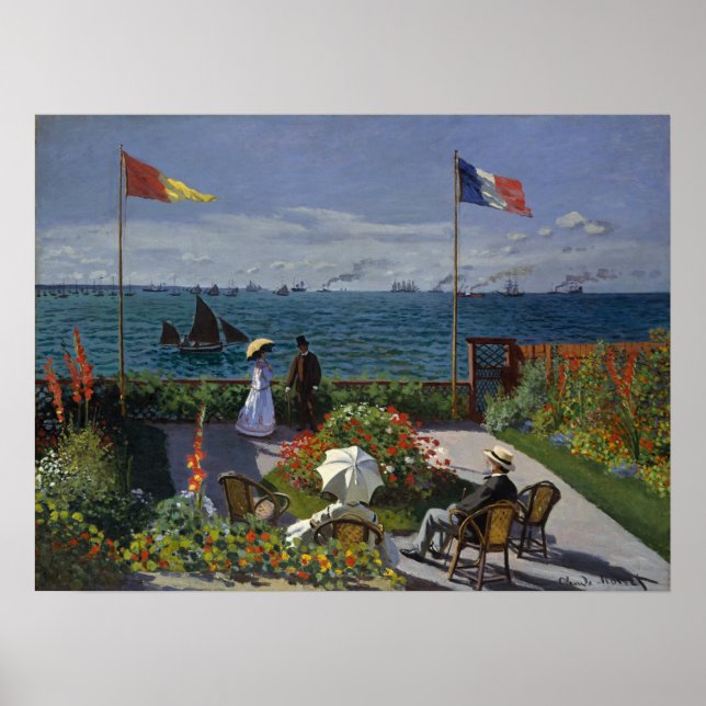Poster Jardin du Monet à Sainte-Adresse (Devant)