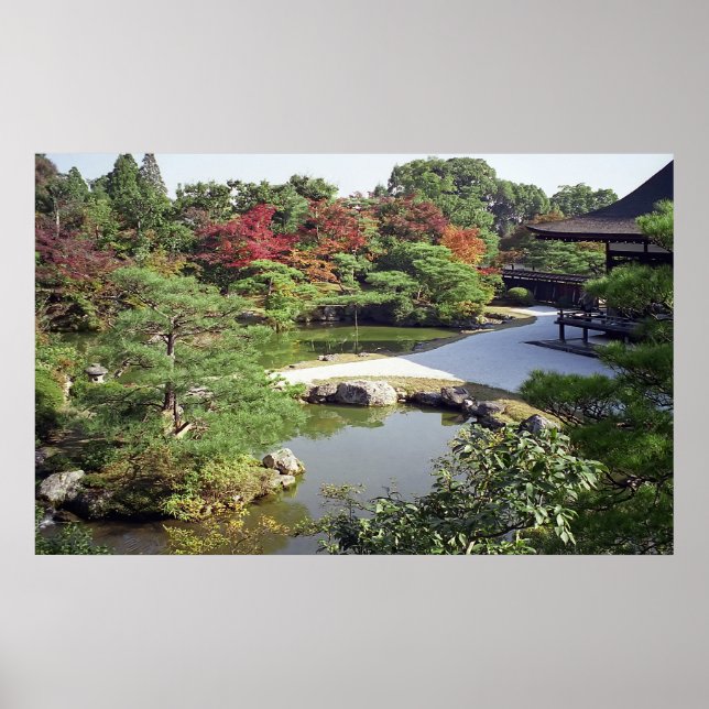 Poster JARDIN DU TEMPLE NINNA-JI et ÉTANG - KYOTO JAPON (Devant)