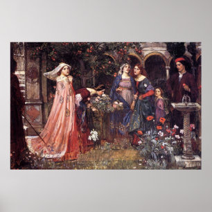 Poster Jardin enchanté par John William Waterhouse