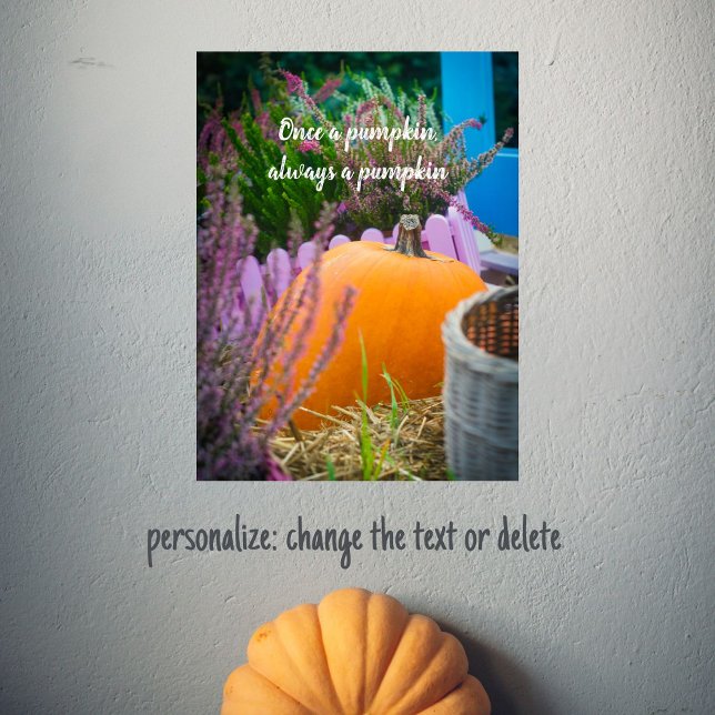 Poster Jardin encore vie avec citrouille orange (Créateur téléchargé)