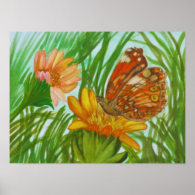 Poster Jardin fleuri (Devant)