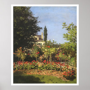 Poster Jardin fleuri à Sainte Adresse par Claude Monet