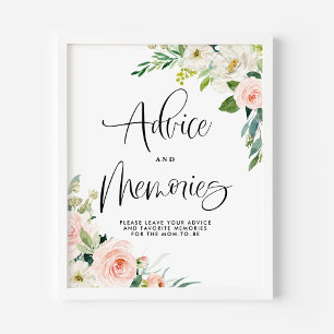 Poster Jardin Fleurs Conseils et souvenirs Fête des marié