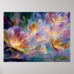 Poster Jardin floral rêveur abstrait