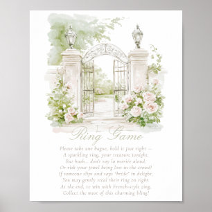 Poster Jardin Français Château Pastel Ring Game Bride