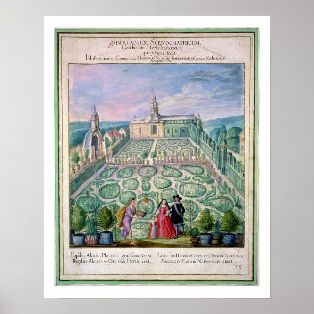 Poster Jardin néerlandais, 1650 (avec papier) (Devant)
