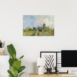 Poster Jardin potager de Montmartre par Vincent van Gogh