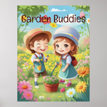 Jardin pour enfants mignon Amusants et joyeuses AI