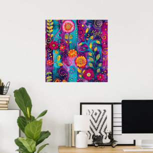 Poster Jardin Psychedelique – Folie en Fleur