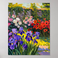 Jardin Secret Baigné de Soleil, Peinture à l'Huile