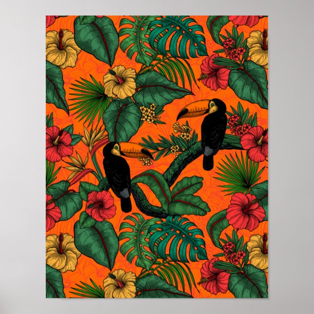 Poster Jardin toucan (Devant)